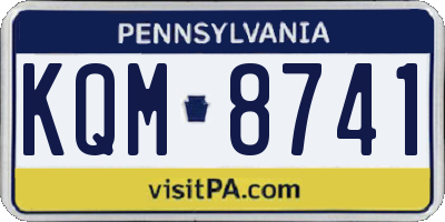 PA license plate KQM8741