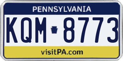 PA license plate KQM8773