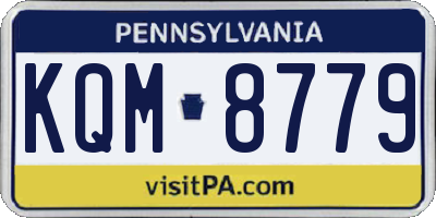 PA license plate KQM8779