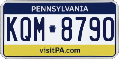 PA license plate KQM8790