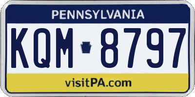 PA license plate KQM8797