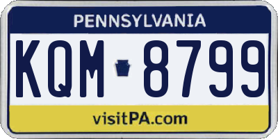 PA license plate KQM8799