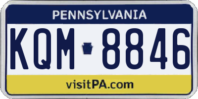 PA license plate KQM8846