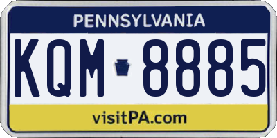 PA license plate KQM8885