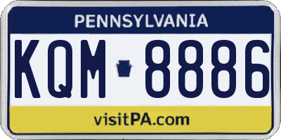 PA license plate KQM8886