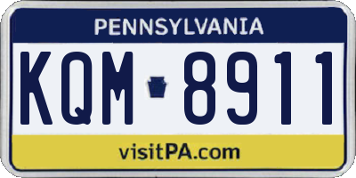 PA license plate KQM8911