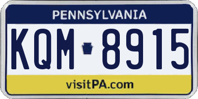 PA license plate KQM8915