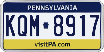 PA license plate KQM8917