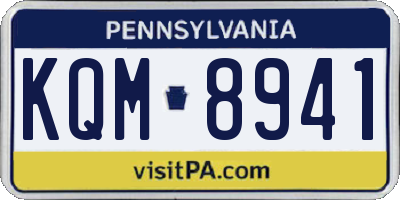 PA license plate KQM8941