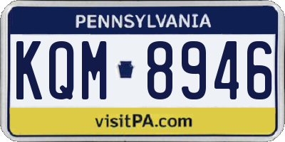 PA license plate KQM8946