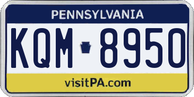 PA license plate KQM8950