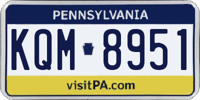 PA license plate KQM8951