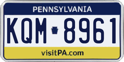 PA license plate KQM8961