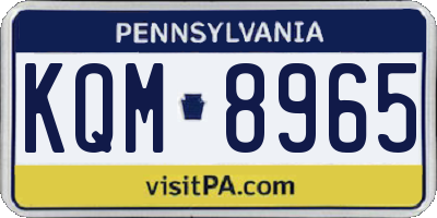 PA license plate KQM8965