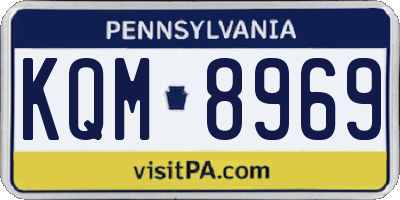 PA license plate KQM8969