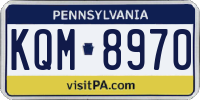 PA license plate KQM8970