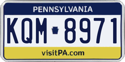 PA license plate KQM8971