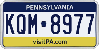 PA license plate KQM8977