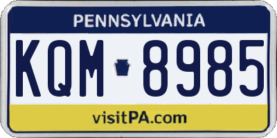 PA license plate KQM8985
