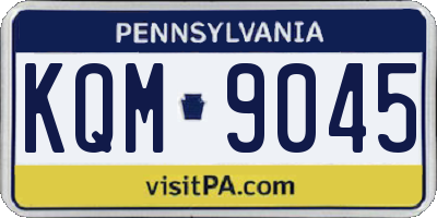 PA license plate KQM9045