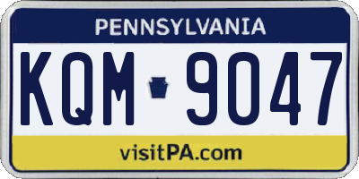 PA license plate KQM9047
