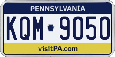 PA license plate KQM9050