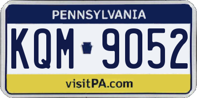 PA license plate KQM9052