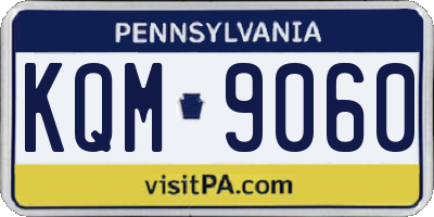 PA license plate KQM9060