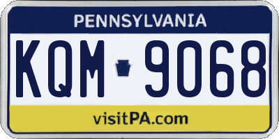 PA license plate KQM9068
