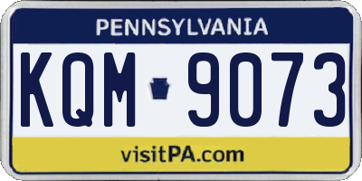 PA license plate KQM9073