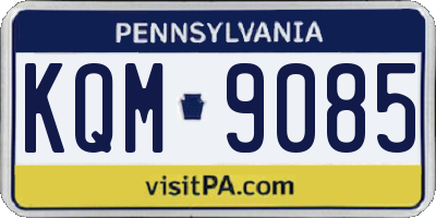 PA license plate KQM9085