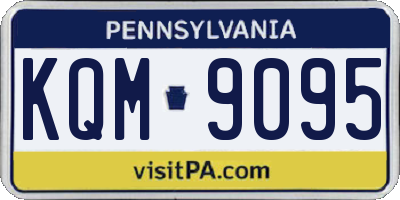 PA license plate KQM9095