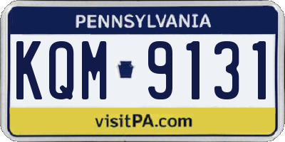PA license plate KQM9131
