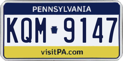 PA license plate KQM9147