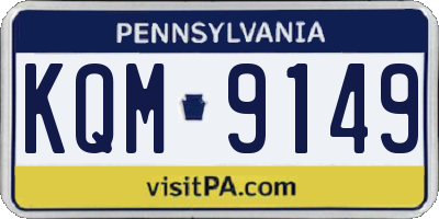 PA license plate KQM9149