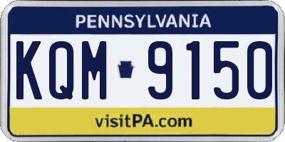 PA license plate KQM9150