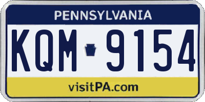 PA license plate KQM9154