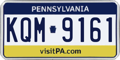 PA license plate KQM9161