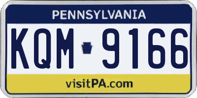 PA license plate KQM9166