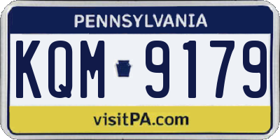 PA license plate KQM9179