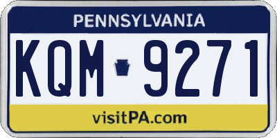PA license plate KQM9271