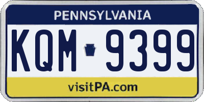 PA license plate KQM9399
