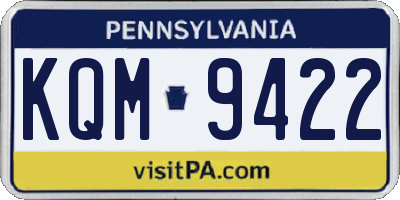 PA license plate KQM9422