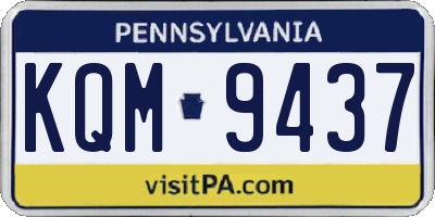 PA license plate KQM9437
