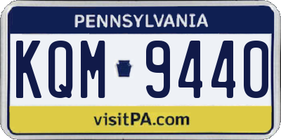 PA license plate KQM9440