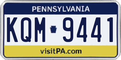PA license plate KQM9441