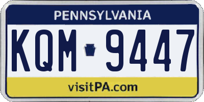 PA license plate KQM9447