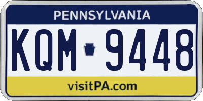 PA license plate KQM9448