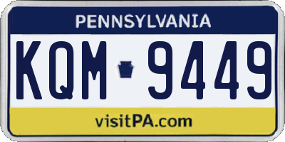 PA license plate KQM9449