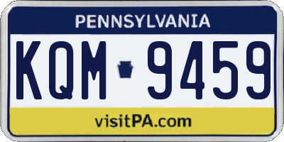 PA license plate KQM9459